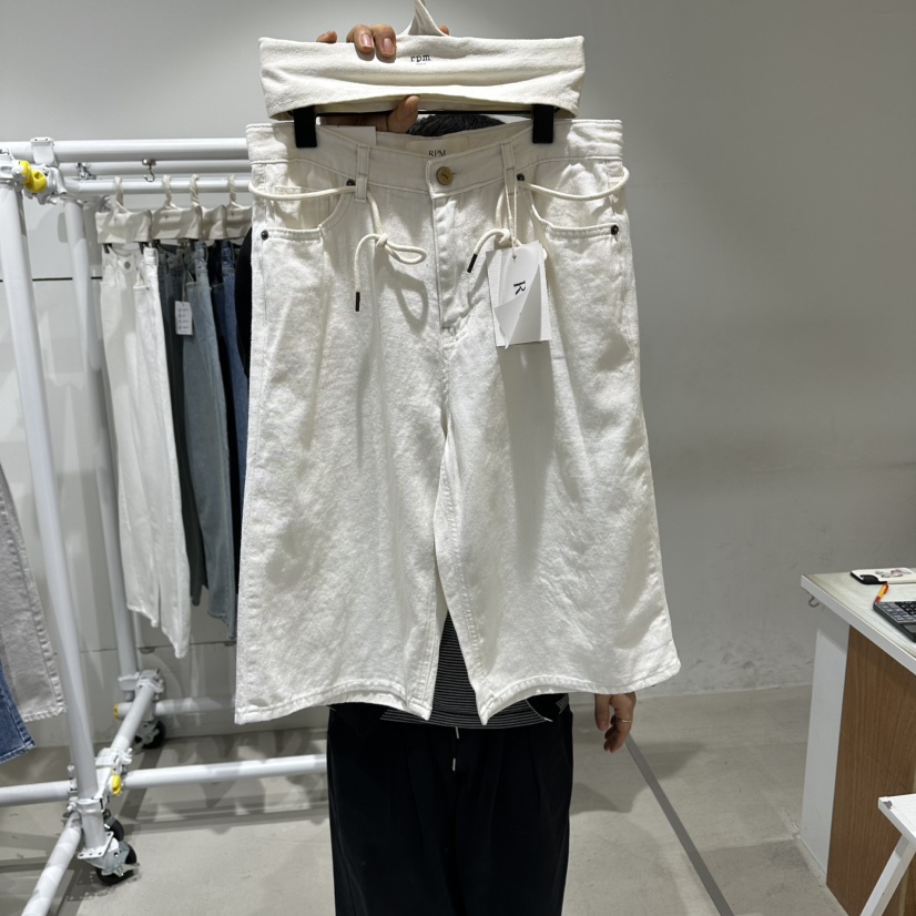 RPM/OVMUTE韓國直郵實拍女士新款職業熱賣26春夏短褲含腰繩RPM/OVMUTE短褲圖色1