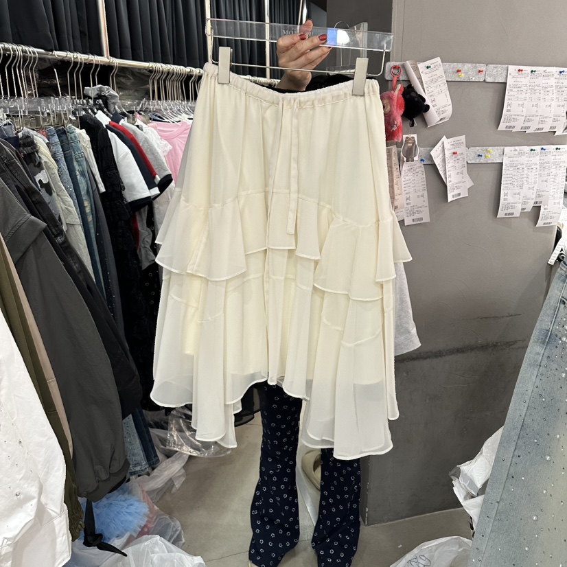 MOMAZU韓國東大門直郵女裝新品時尚熱賣26春夏長裙不對稱MOMAZU長裙圖色1