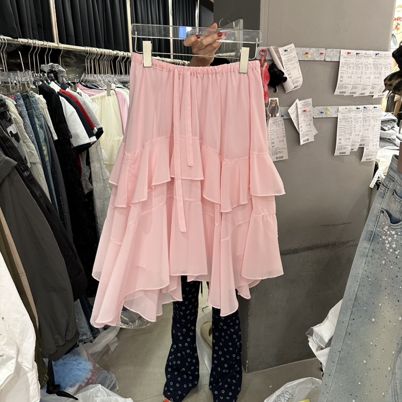 MOMAZU韓國東大門直郵女裝新品時尚熱賣26春夏長裙不對稱MOMAZU長裙圖色2