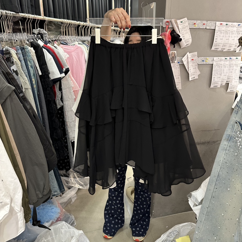 MOMAZU韓國東大門直郵女裝新品時尚熱賣26春夏長裙不對稱MOMAZU長裙圖色3