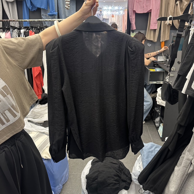 A-DEL韓國東大門直郵女裝新品休閑26春夏人氣襯衫蕾絲衫A-DEL襯衫/蕾絲衫