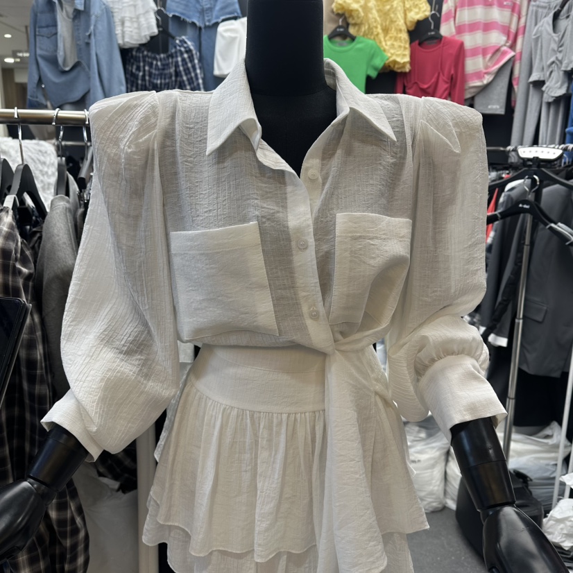 A-DEL韓國東大門直郵女裝新品休閑26春夏人氣襯衫蕾絲衫A-DEL襯衫/蕾絲衫圖色1