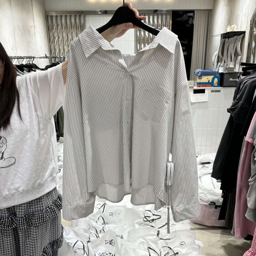 VANTA韓國東大門代購女裝新品推薦職業休閑時尚襯衫蕾絲衫VANTA襯衫/蕾絲衫圖色1