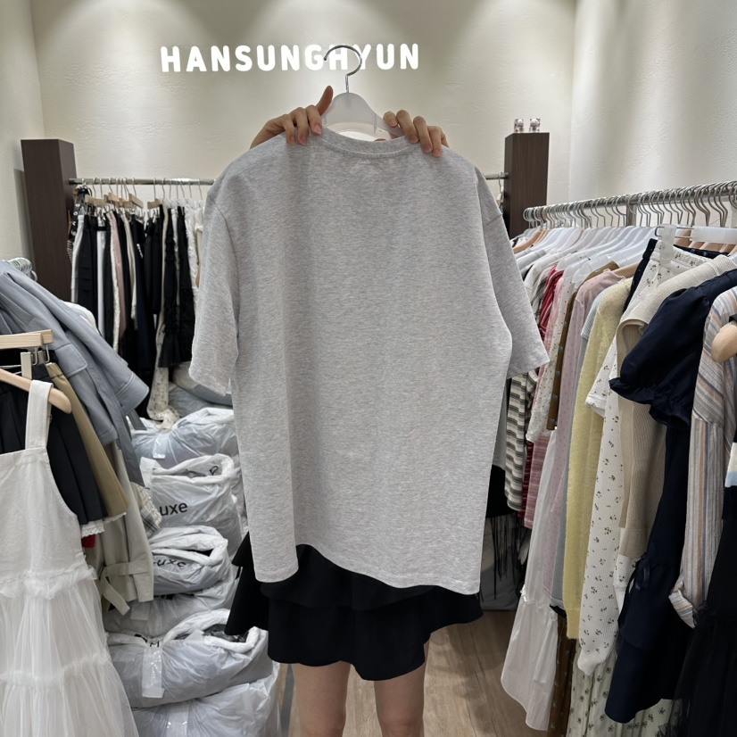 HANSUNGHYUN韓國直郵實拍女裝新款時尚職業人氣推薦T恤棉質HANSUNGHYUNT恤
