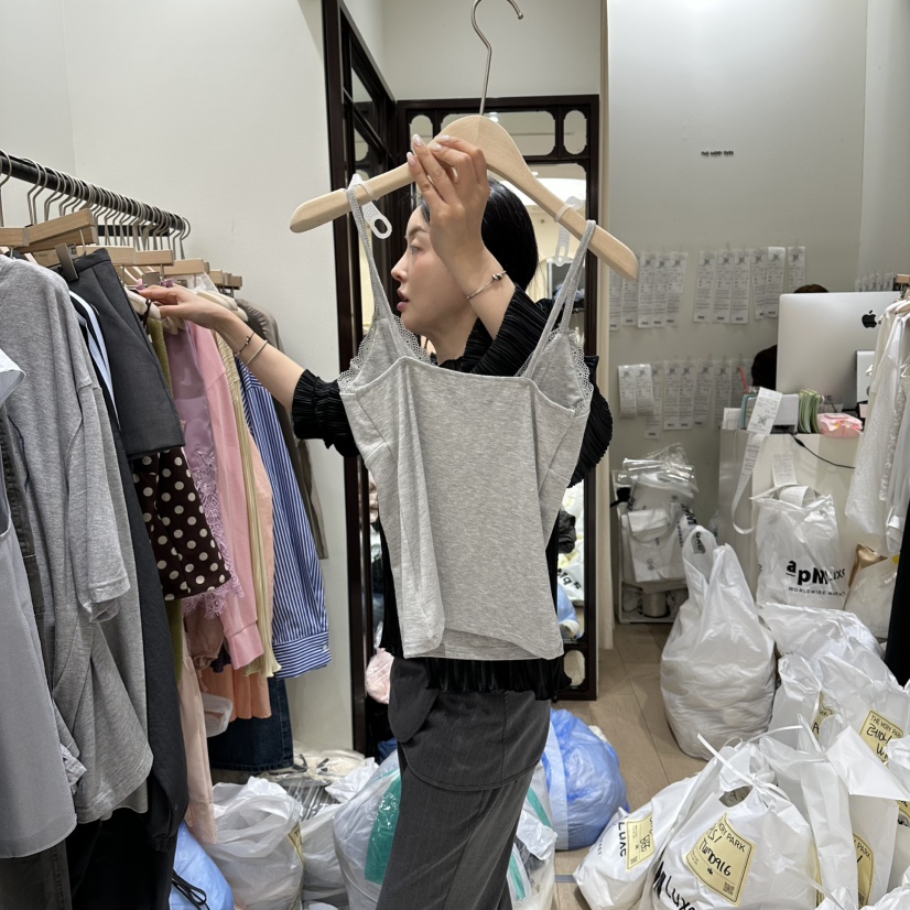 THEMORYPARK韓國東大門代購女士新款休閑26春夏人氣吊帶背心THE MORY PARK吊帶/背心