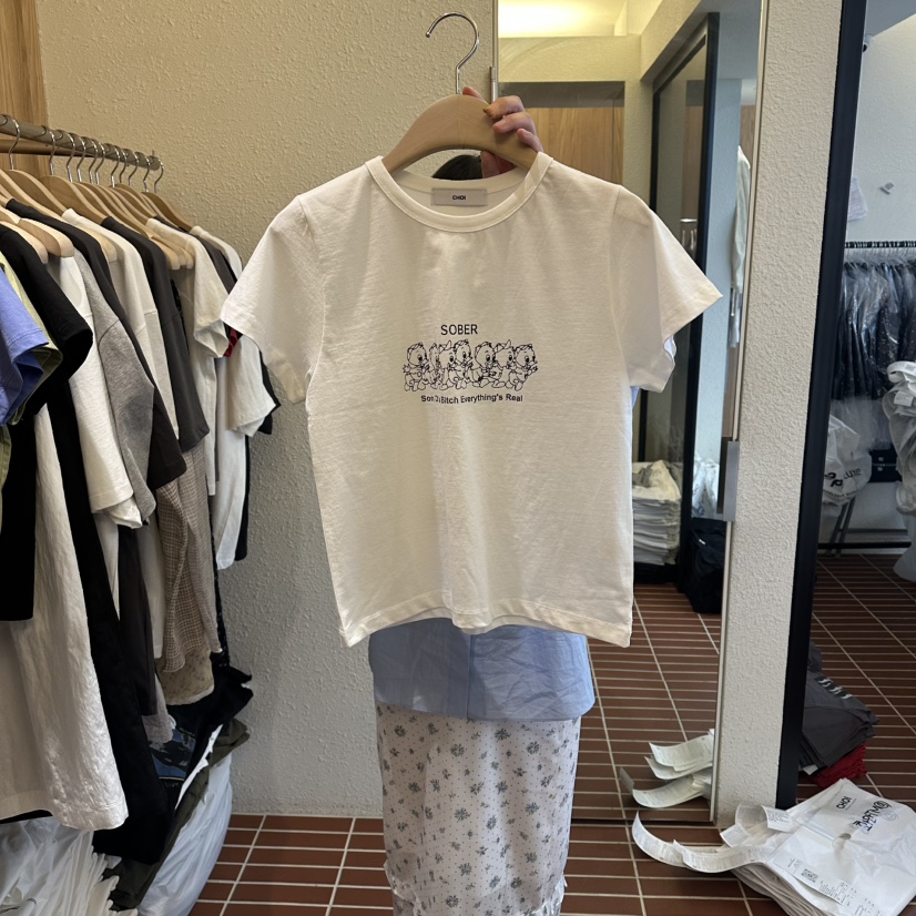 CHOI-L韓國東大門直郵女士新款推薦26春夏休閑時尚人氣T恤CHOIT恤圖色1