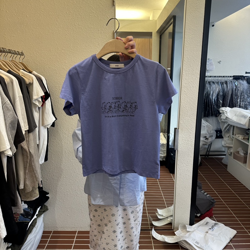 CHOI-L韓國東大門直郵女士新款推薦26春夏休閑時尚人氣T恤CHOIT恤圖色2