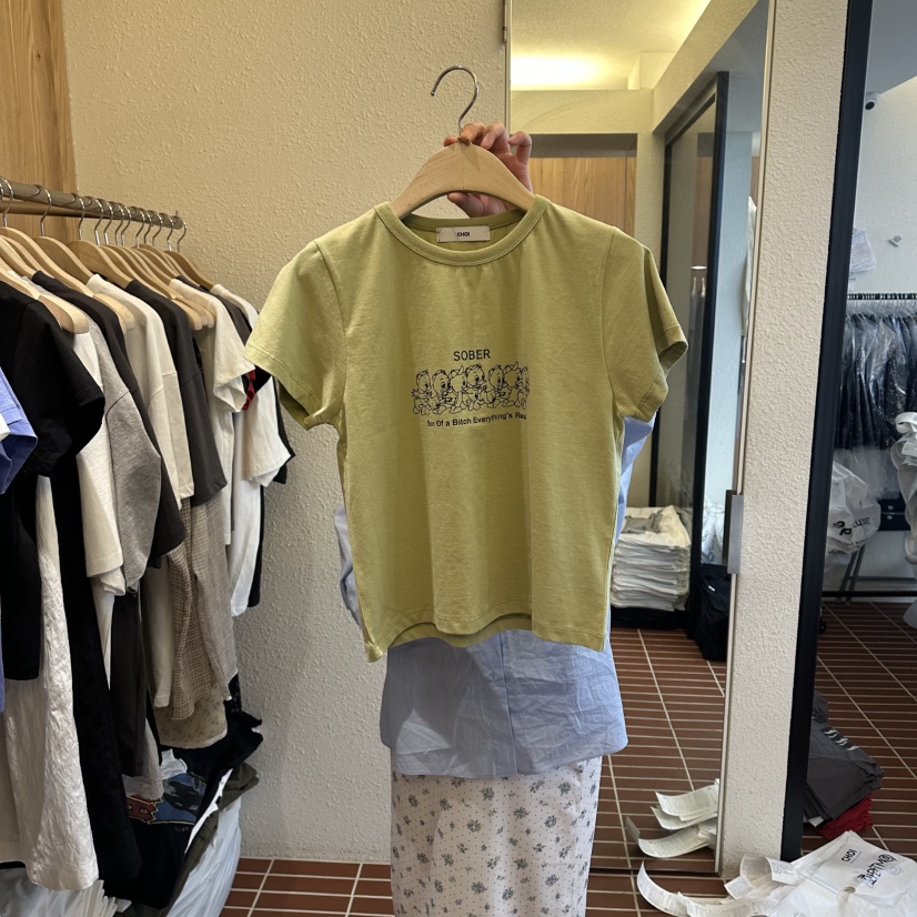 CHOI-L韓國東大門直郵女士新款推薦26春夏休閑時尚人氣T恤CHOIT恤圖色3