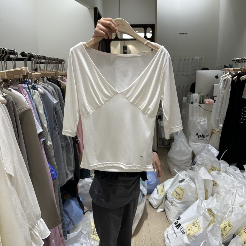 THEMORYPARK韓國直郵實拍女士新品休閑熱賣推薦時尚職業T恤THE MORY PARKT恤圖色1