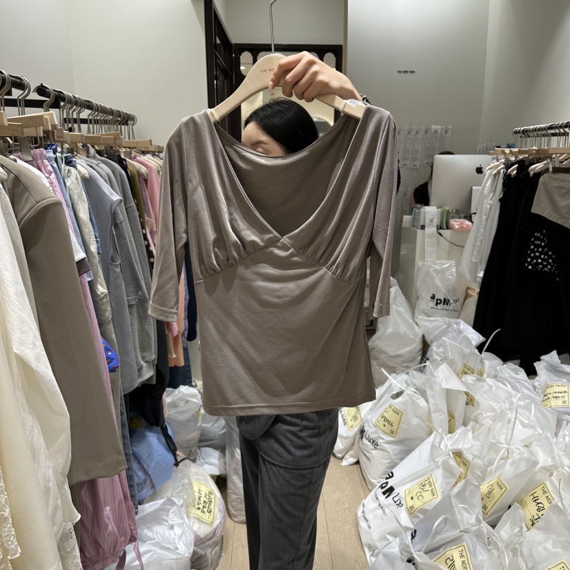 THEMORYPARK韓國直郵實拍女士新品休閑熱賣推薦時尚職業T恤THE MORY PARKT恤圖色2