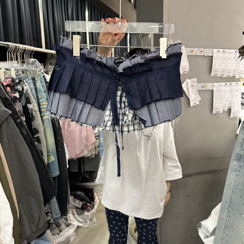 MOMAZU韓國東大門代購女裝新品推薦26春夏職業熱賣短裙腰帶MOMAZU短裙圖色1