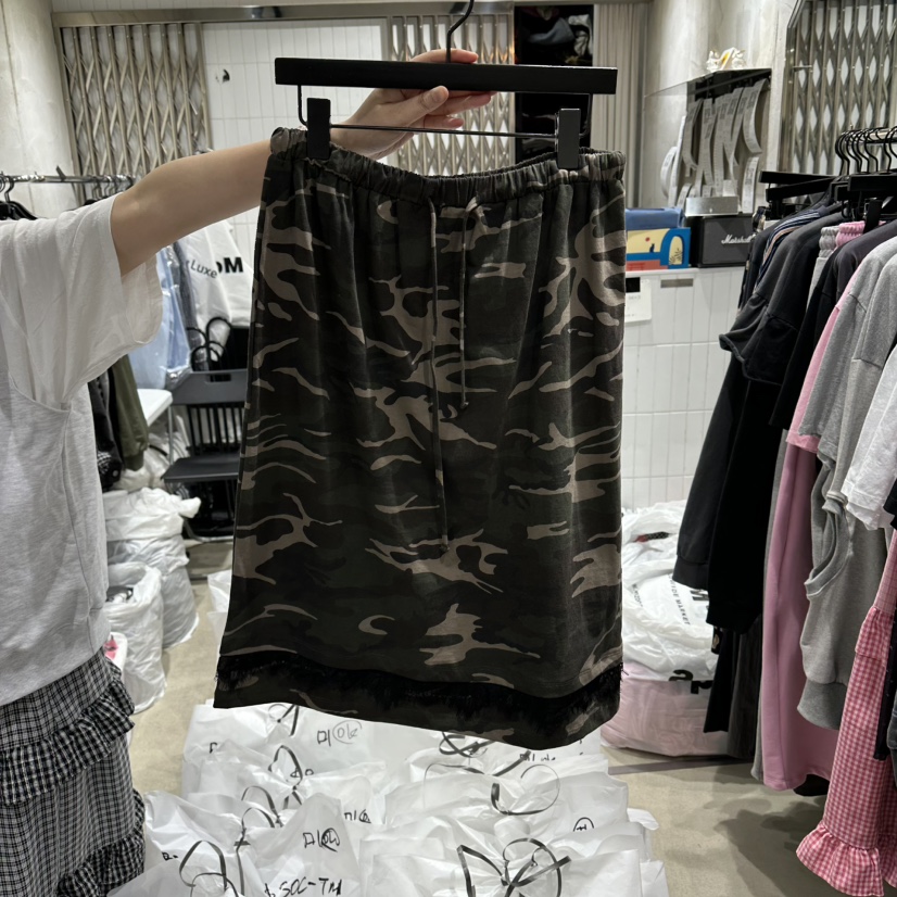 VANTA韓國東大門代購女裝新款休閑人氣職業時尚推薦長裙迷彩VANTA長裙圖色1