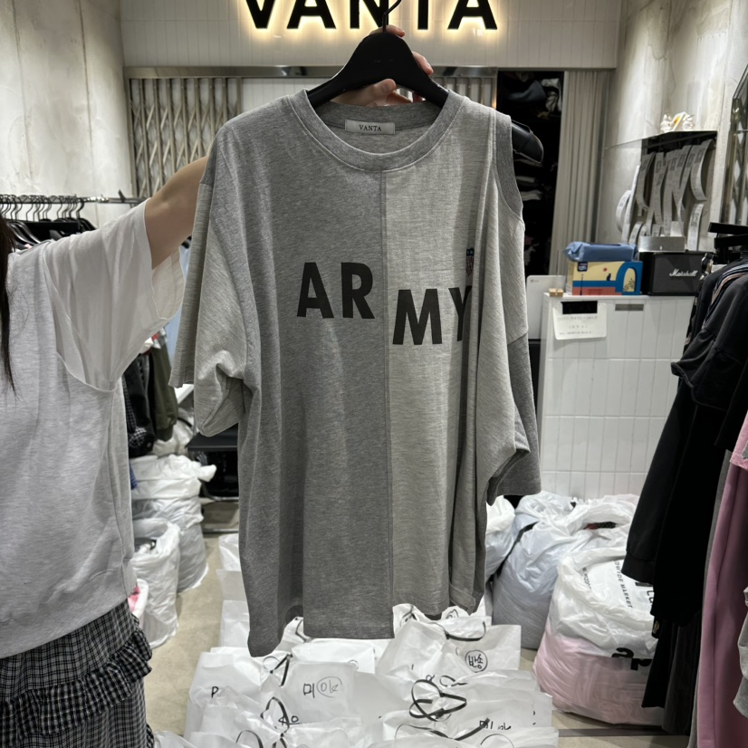 VANTA韓國直郵實拍女裝新品職業26春夏休閑時尚人氣推薦T恤VANTAT恤圖色1