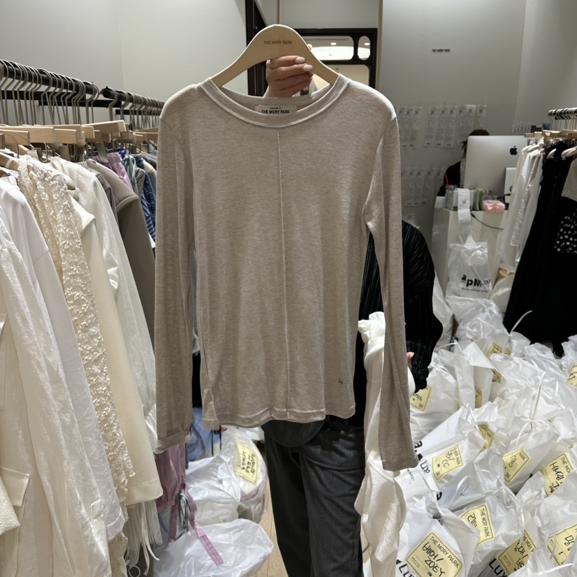 THEMORYPARK韓國東大門代購女士新款休閑26春夏人氣長袖T恤THE MORY PARK長袖T恤圖色3