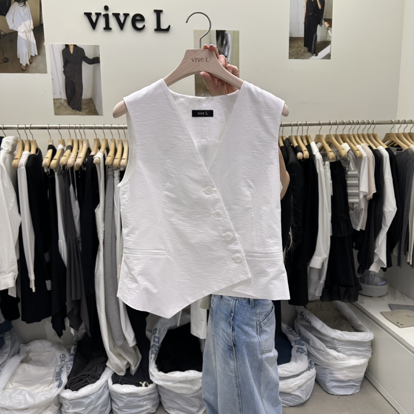 VIVEL韓國直郵實拍女裝新品時尚26春夏人氣熱賣推薦休閑馬甲VIVEL馬甲圖色1