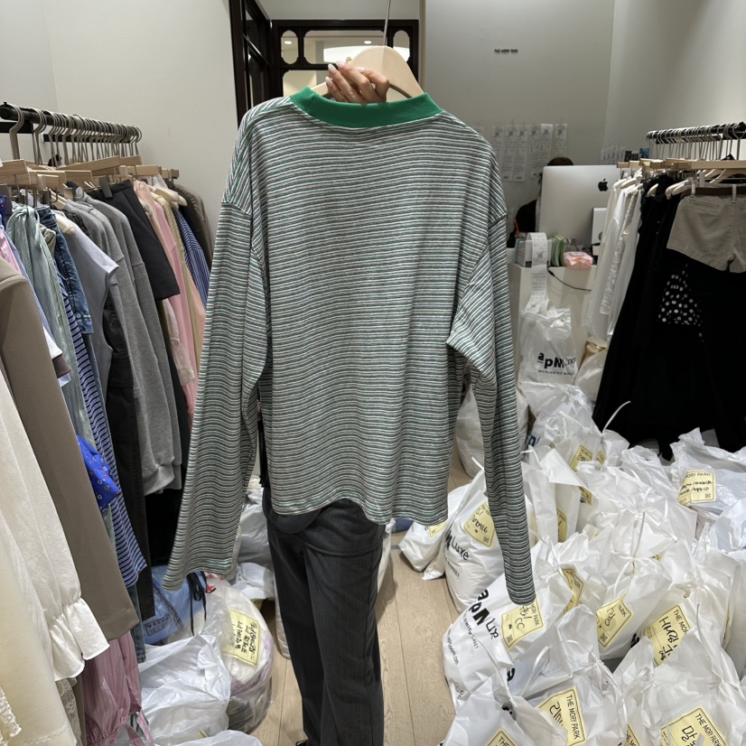 THEMORYPARK韓國代購女士新品人氣時尚推薦職業熱賣長袖T恤THE MORY PARK長袖T恤