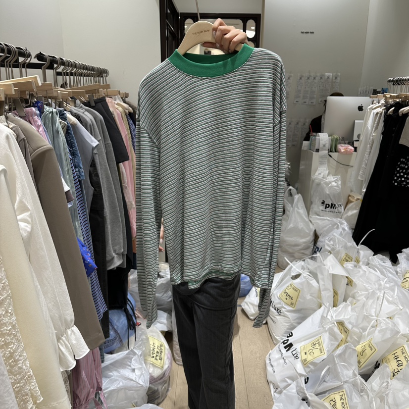 THEMORYPARK韓國代購女士新品人氣時尚推薦職業熱賣長袖T恤THE MORY PARK長袖T恤圖色2