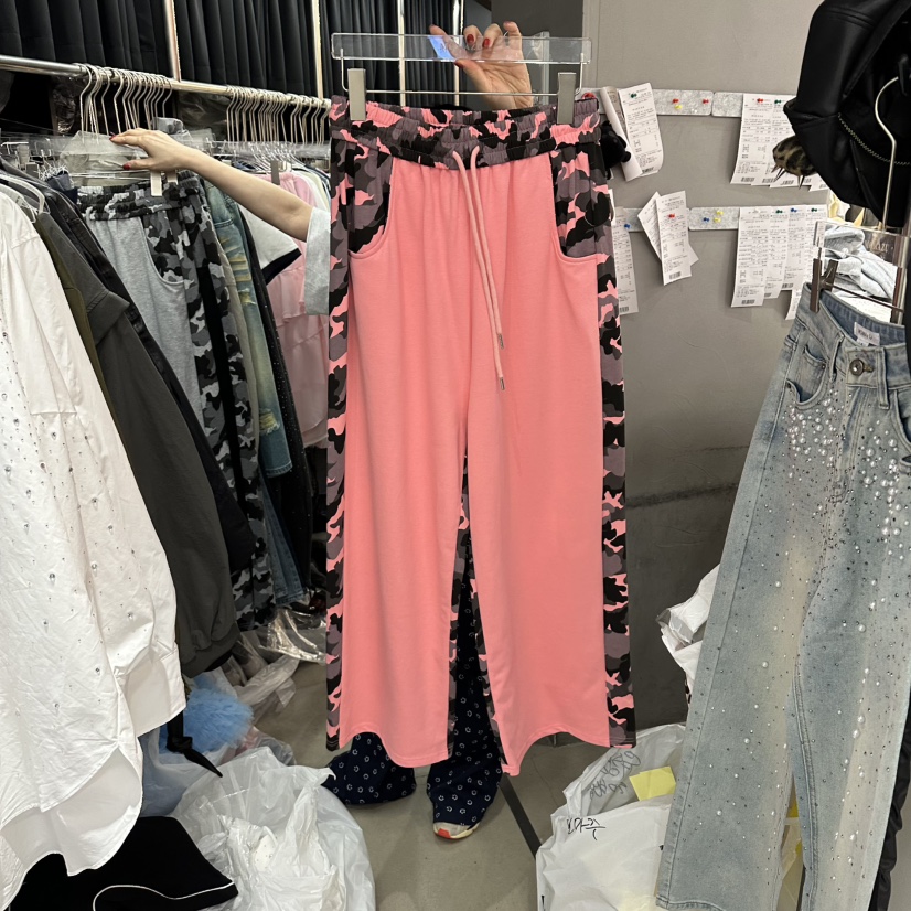 MOMAZU韓國直郵女士新款推薦時尚熱賣26春夏休閑褲迷彩條紋MOMAZU休閑褲圖色1