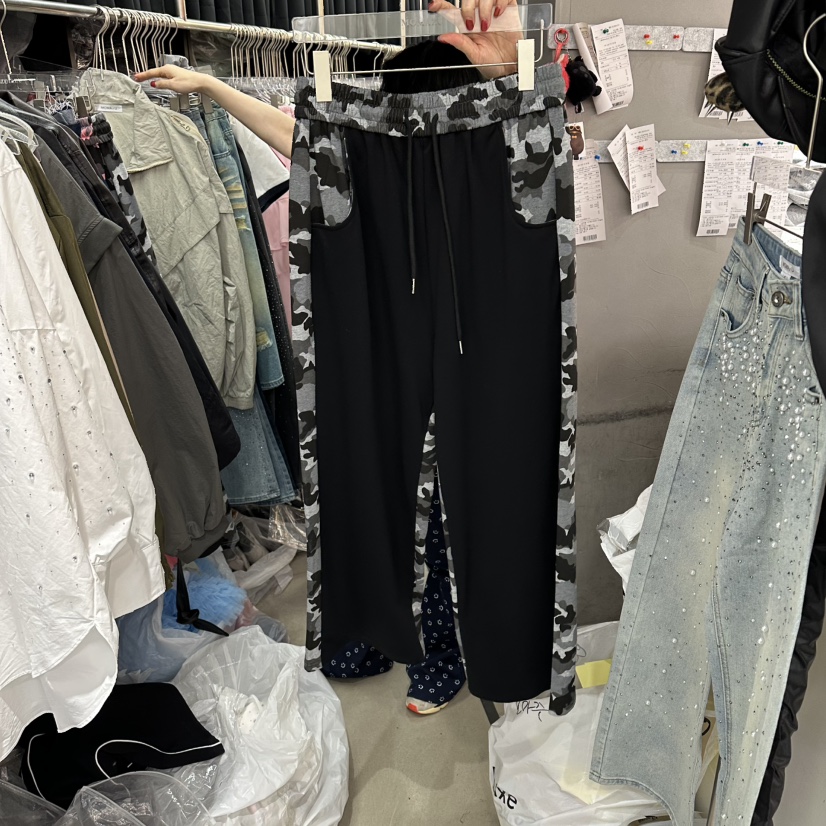 MOMAZU韓國直郵女士新款推薦時尚熱賣26春夏休閑褲迷彩條紋MOMAZU休閑褲圖色3