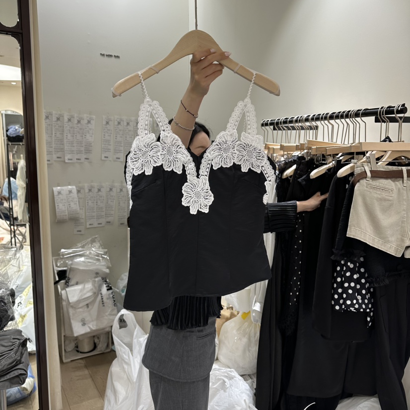 THEMORYPARK韓國直郵實拍女士新品人氣推薦休閑吊帶背心蕾絲THE MORY PARK吊帶/背心圖色2