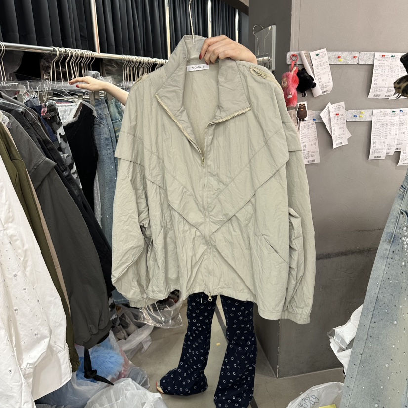 MOMAZU韓國直郵實拍女裝新品休閑推薦熱賣職業26春夏夾克拉鏈MOMAZU夾克圖色1