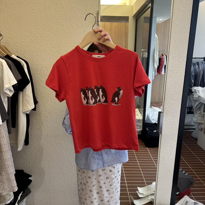 CHOI-L韓國代購女士新款熱賣26春夏推薦休閑人氣時尚T恤鵝CHOIT恤圖色3