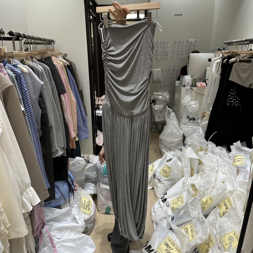 THEMORYPARK韓國直郵實拍女士新款休閑時尚人氣連衣裙褶皺THE MORY PARK連衣裙