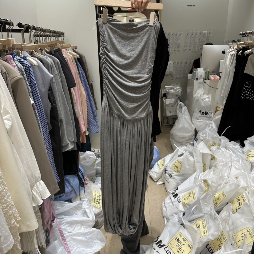 THEMORYPARK韓國直郵實拍女士新款休閑時尚人氣連衣裙褶皺THE MORY PARK連衣裙圖色1