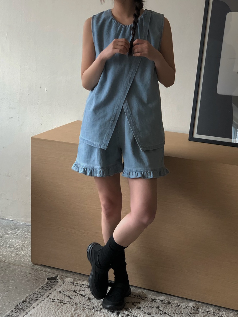 ONDO-P韓國代購女士新品熱賣推薦休閑時尚人氣短褲荷葉邊ONDO-P短褲