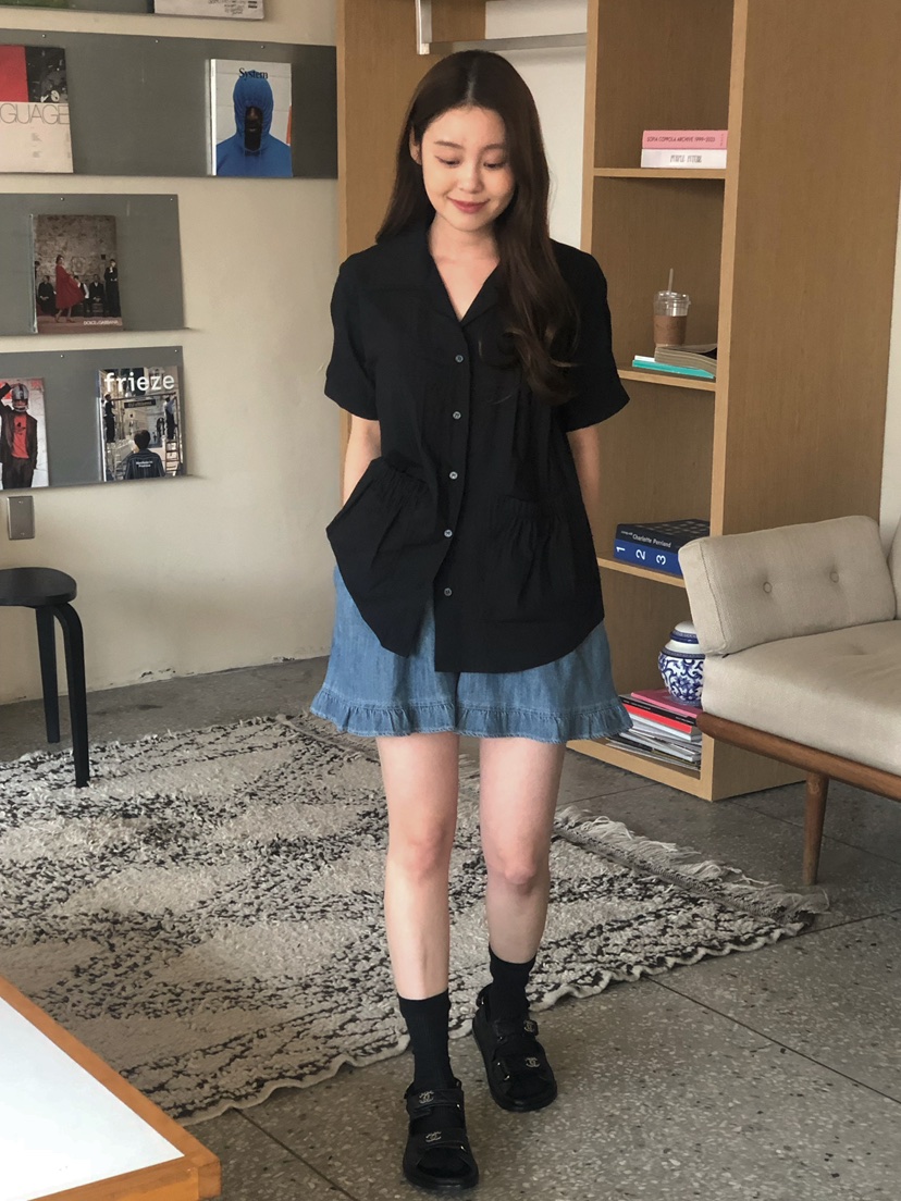 ONDO-P韓國代購女士新品熱賣推薦休閑時尚人氣短褲荷葉邊ONDO-P短褲