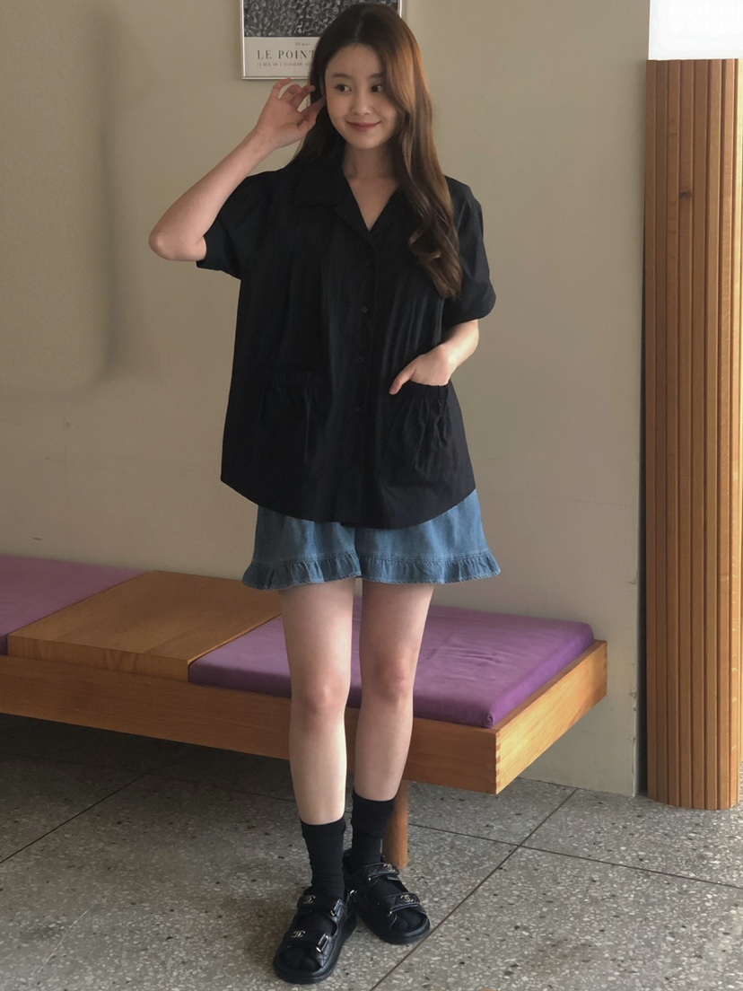 ONDO-P韓國代購女士新品熱賣推薦休閑時尚人氣短褲荷葉邊ONDO-P短褲