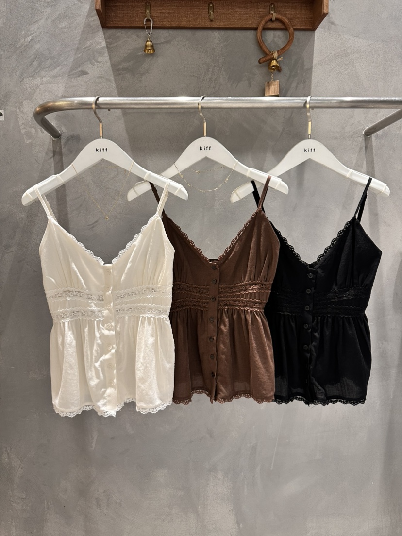 KIFF東大門直郵女裝新品人氣休閑真品職業26春夏吊帶背心蕾絲KIFF吊帶/背心