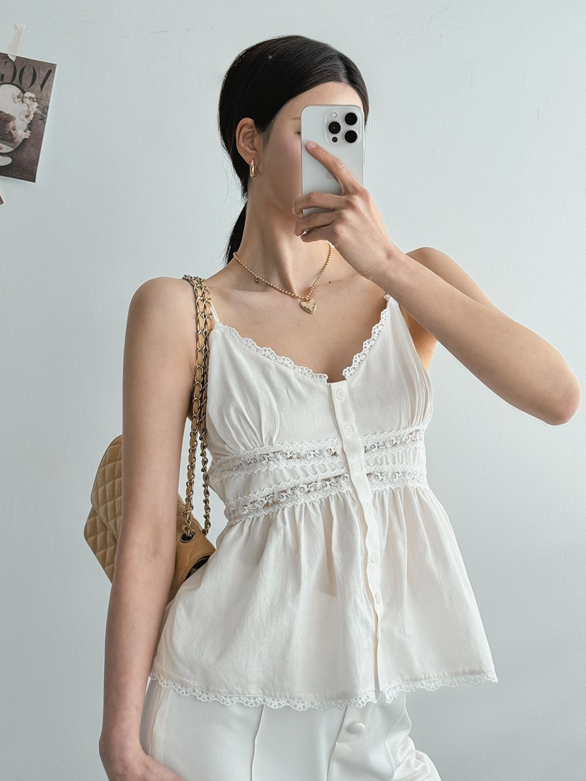 KIFF東大門直郵女裝新品人氣休閑真品職業26春夏吊帶背心蕾絲KIFF吊帶/背心