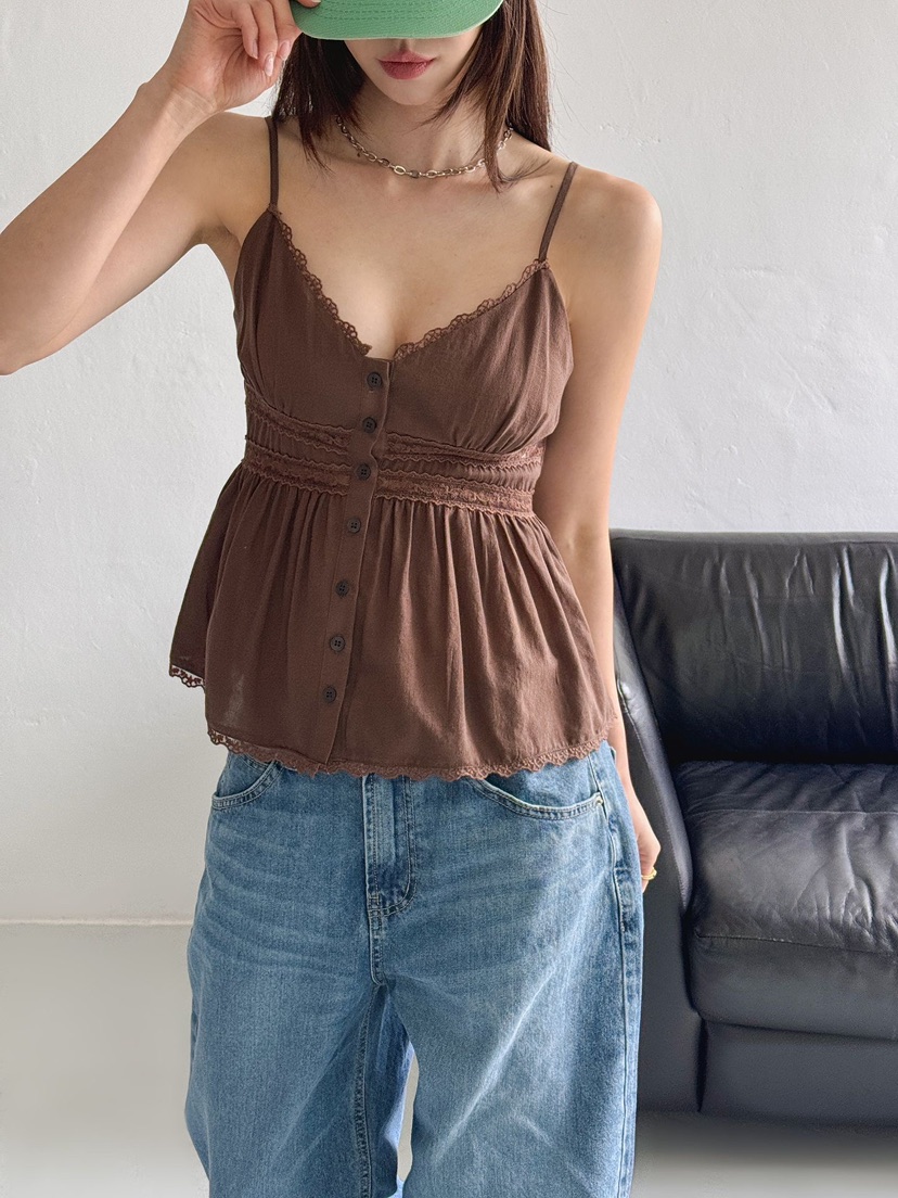 KIFF東大門直郵女裝新品人氣休閑真品職業26春夏吊帶背心蕾絲KIFF吊帶/背心