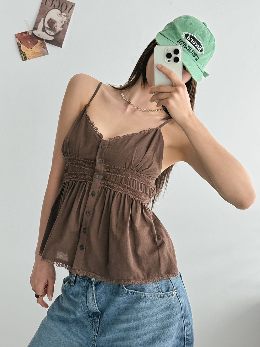 KIFF東大門直郵女裝新品人氣休閑真品職業26春夏吊帶背心蕾絲KIFF吊帶/背心