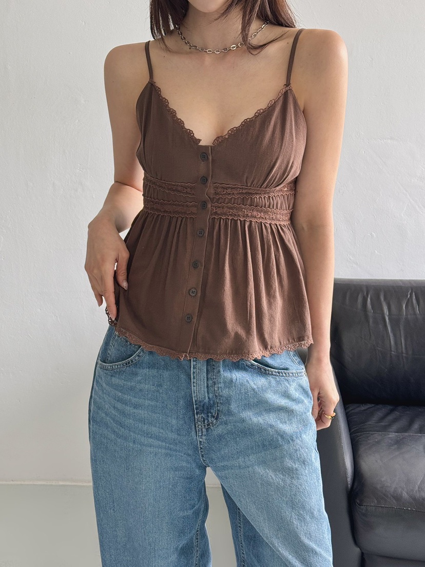 KIFF東大門直郵女裝新品人氣休閑真品職業26春夏吊帶背心蕾絲KIFF吊帶/背心