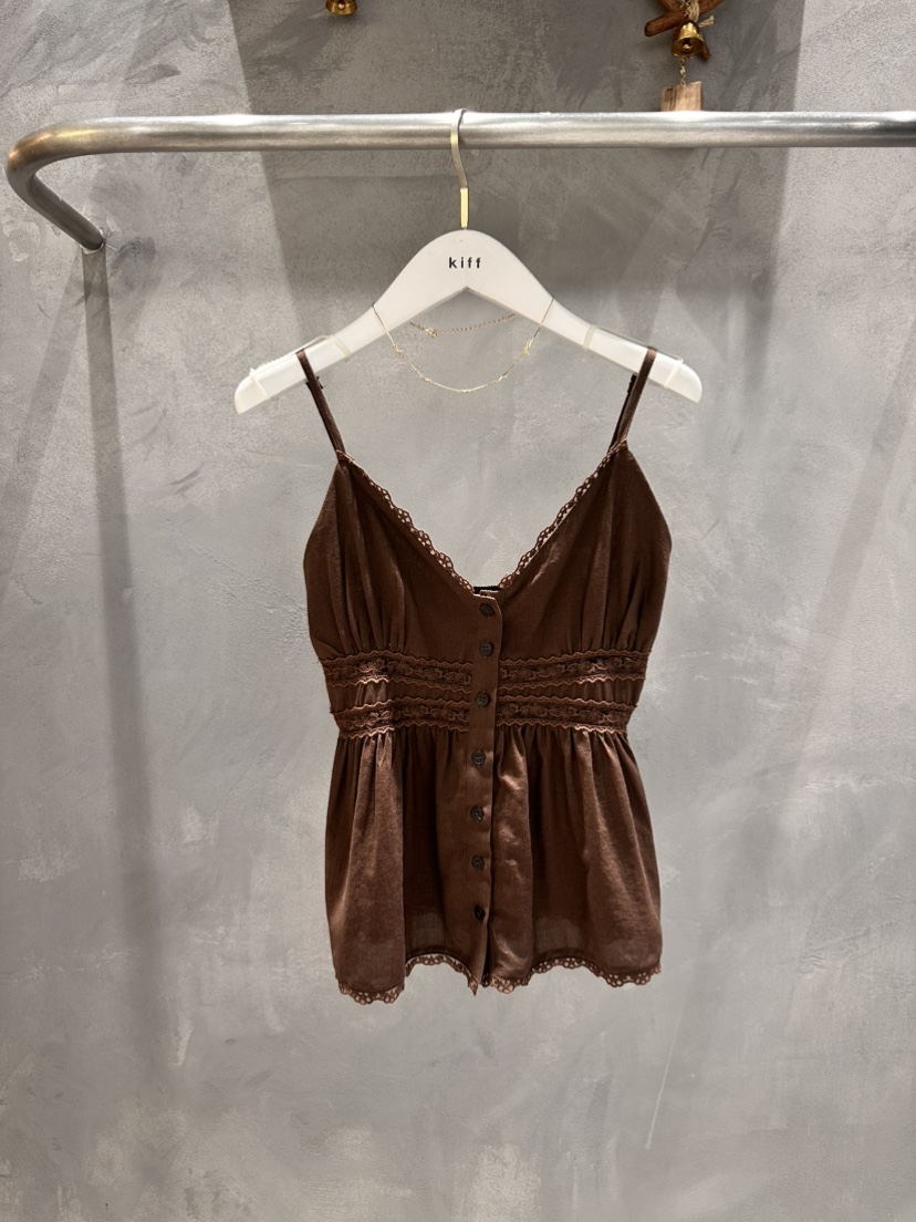 KIFF東大門直郵女裝新品人氣休閑真品職業26春夏吊帶背心蕾絲KIFF吊帶/背心圖色1