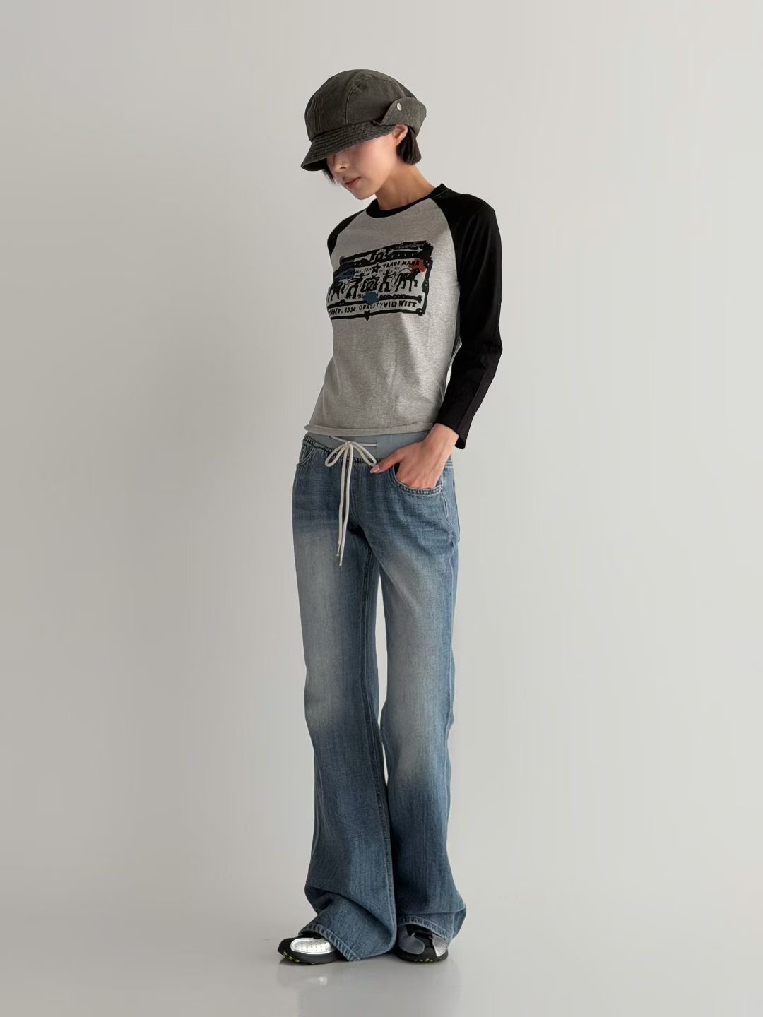 JJIM韓國直郵女裝新品推薦26春夏時尚真品人氣熱賣牛仔褲JJIM牛仔褲