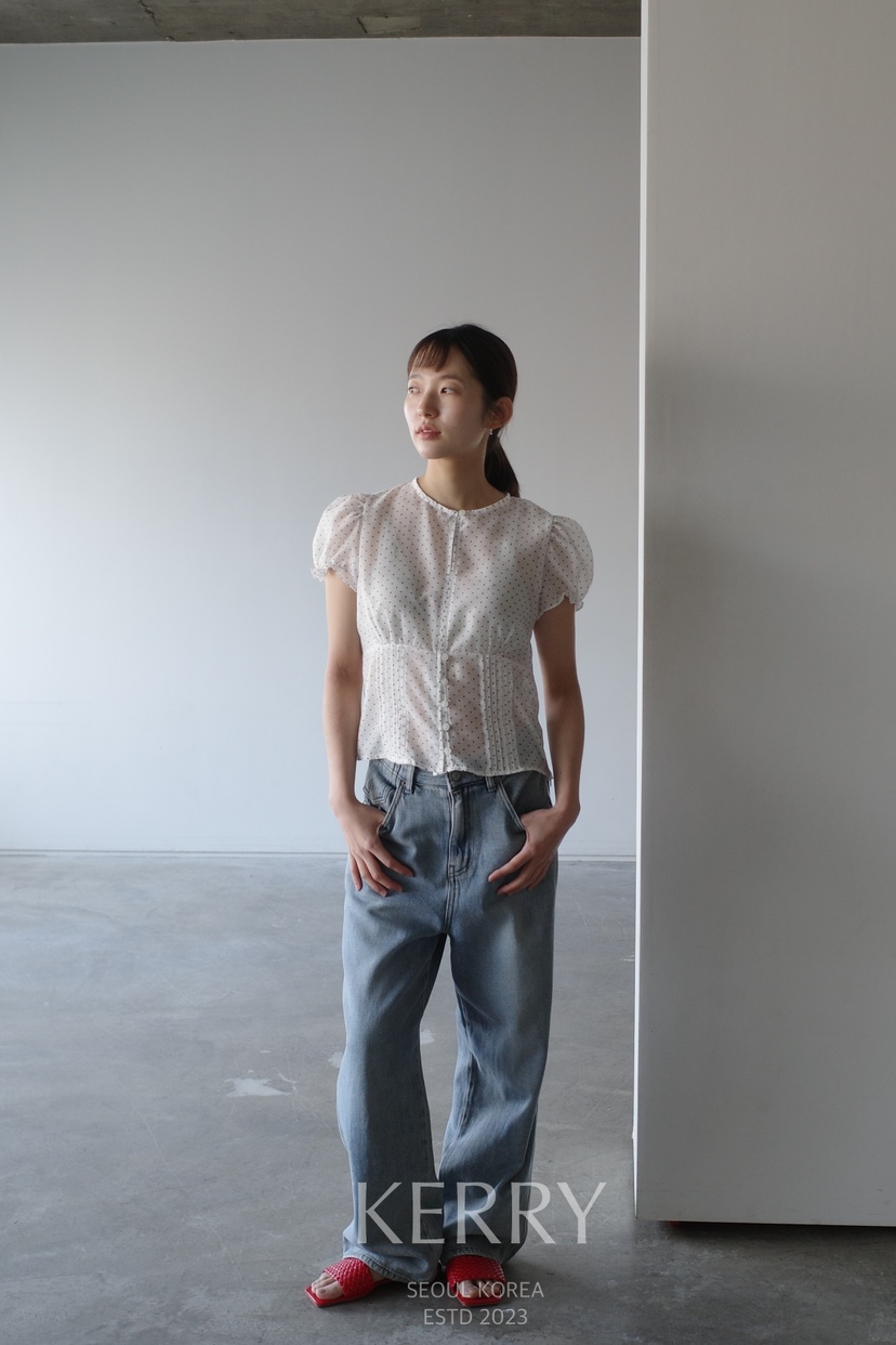 KERRY韓國代購女裝新款人氣26春夏休閑時尚真品襯衫蕾絲衫KERRY襯衫/蕾絲衫