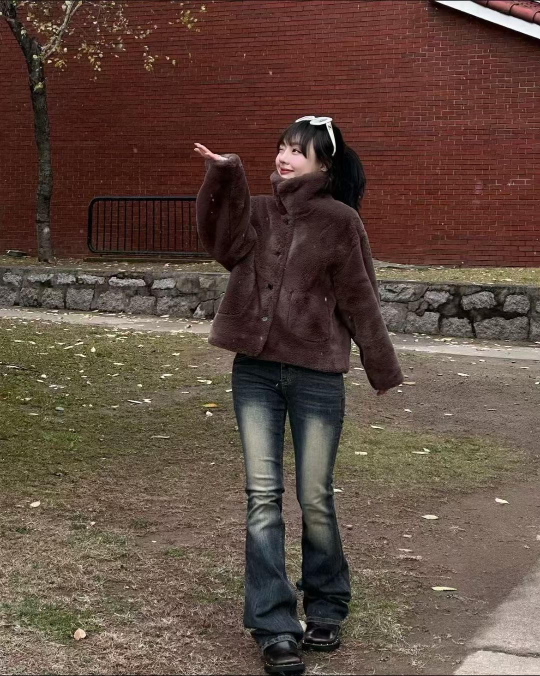 JJIM韓國代購女士新款人氣時尚熱賣真品職業26春夏牛仔褲JJIM牛仔褲