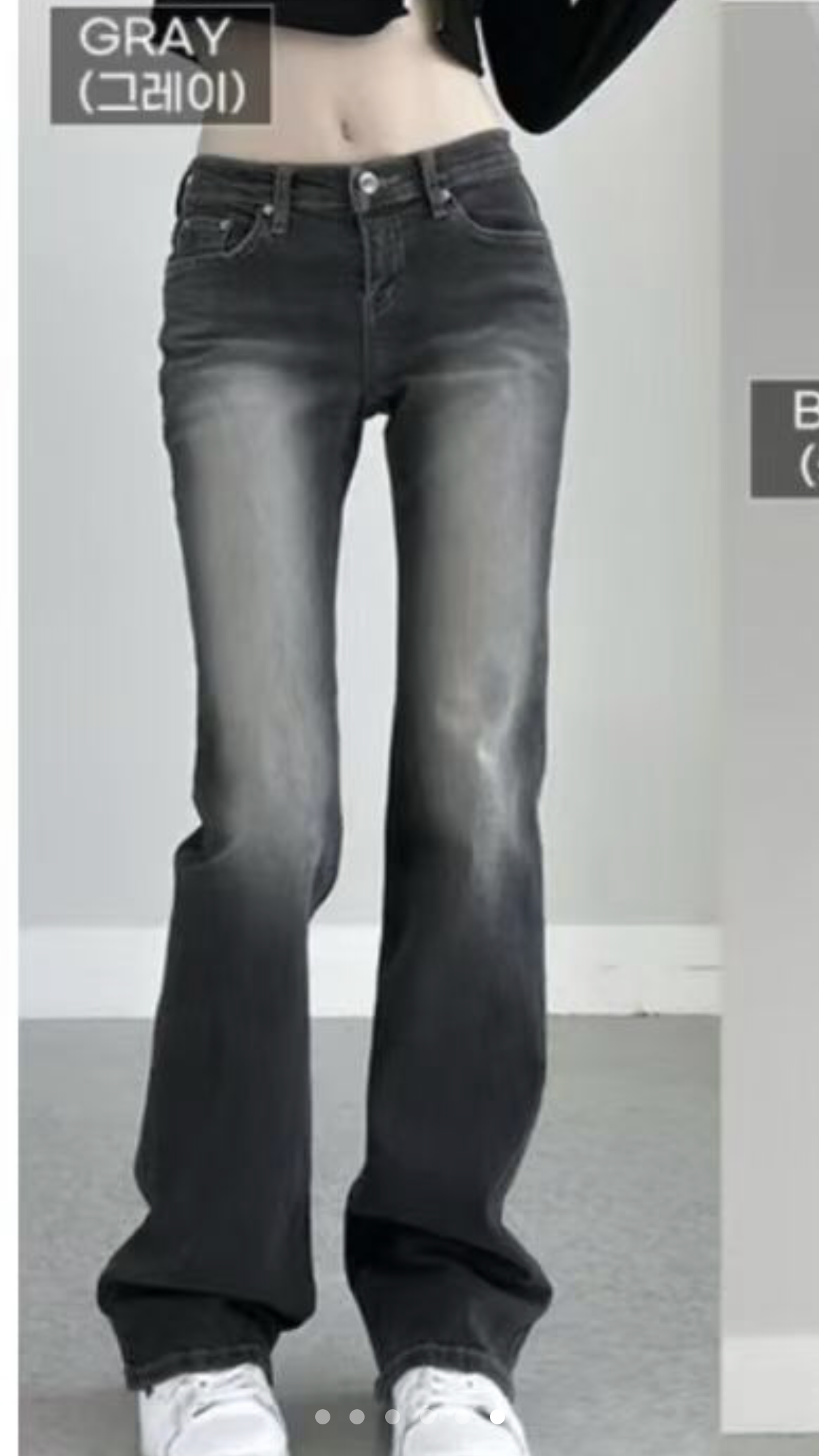 JJIM韓國代購女士新款人氣時尚熱賣真品職業26春夏牛仔褲JJIM牛仔褲圖色1