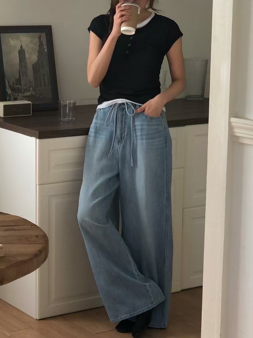 ONDO-P韓國代購女裝新品26春夏人氣職業熱賣休閑推薦牛仔褲ONDO-P牛仔褲