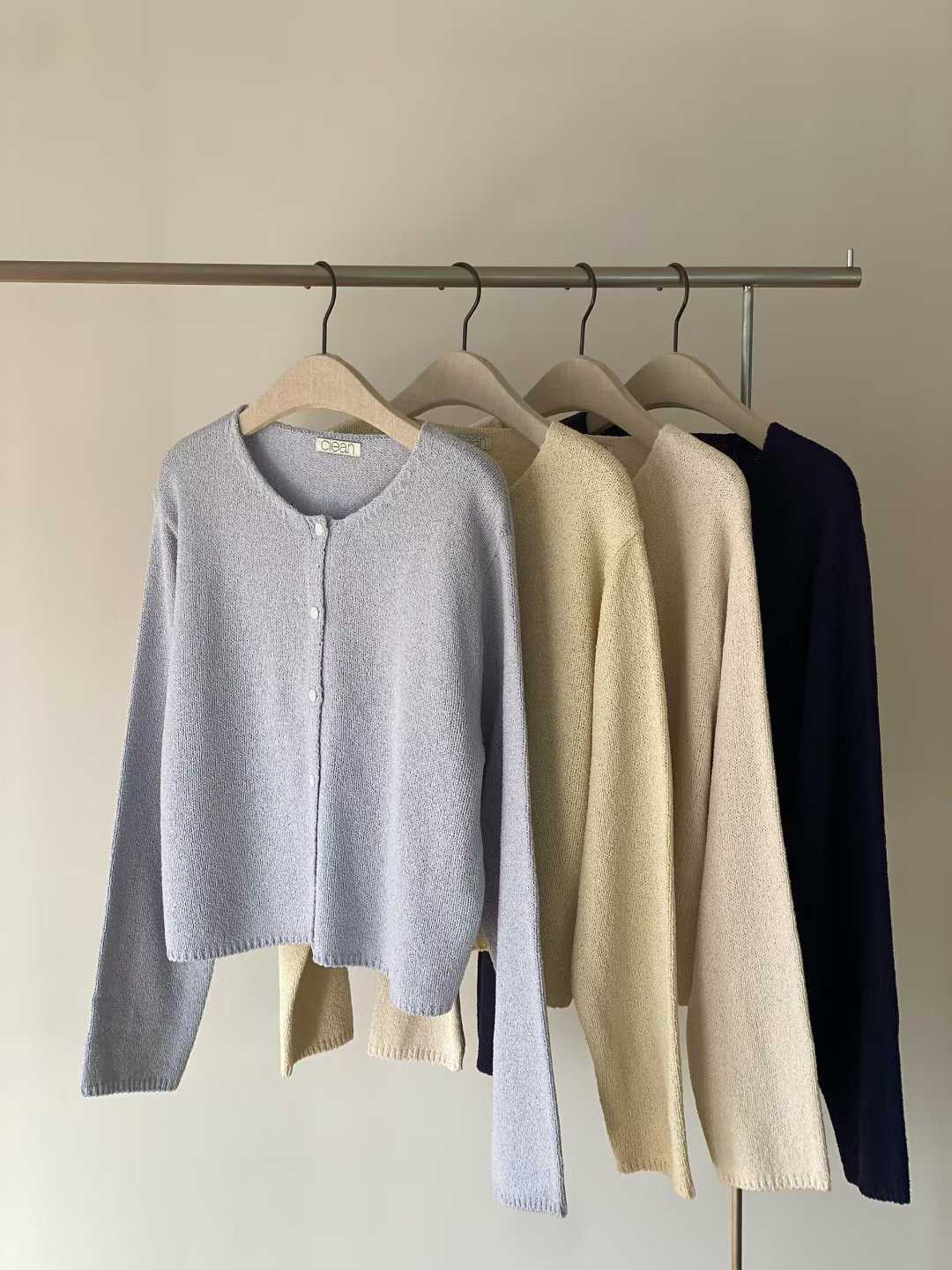 CLEAN韓國代購女士新款職業休閑26春夏真品人氣推薦針織衫YOUTH針織衫圖色4左四色