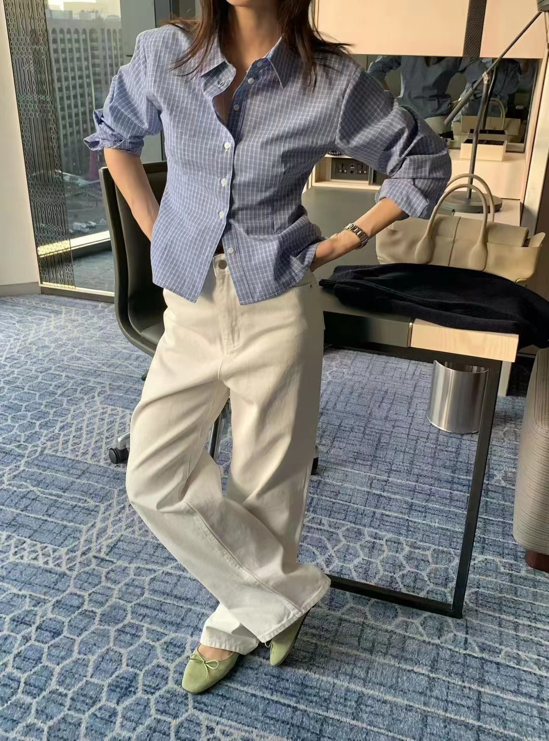 WELL ROW-T/WEARRAW東大門代購女士新品真品襯衫蕾絲衫WELL ROW-T/WEARRAW襯衫/蕾絲衫圖色3