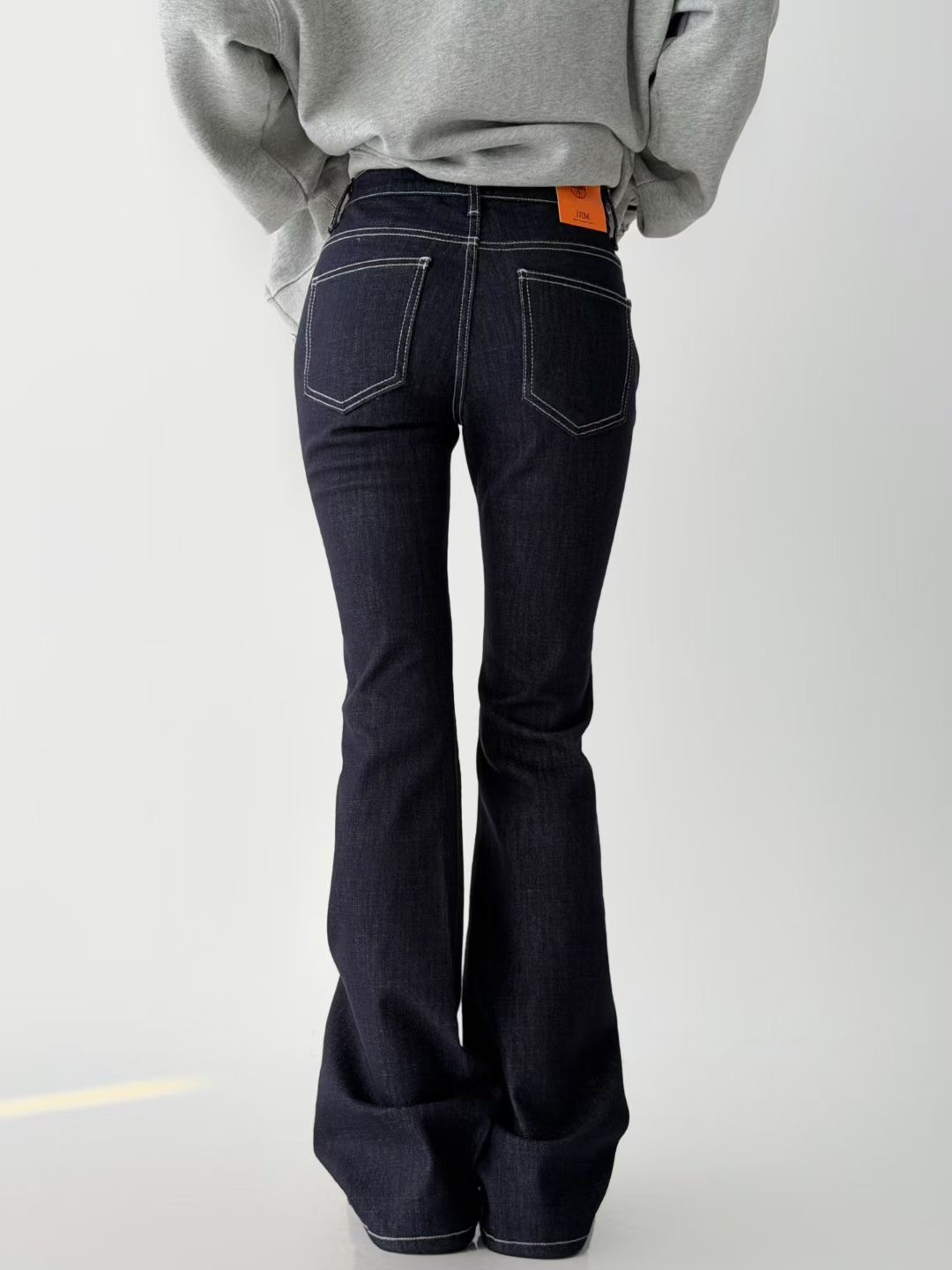 JJIM韓國代購女裝新款時尚人氣26春夏真品休閑職業牛仔褲JJIM牛仔褲