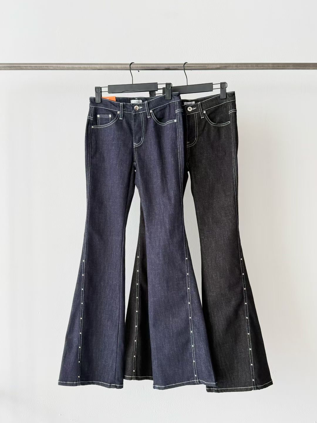 JJIM韓國代購女裝新款時尚人氣26春夏真品休閑職業牛仔褲JJIM牛仔褲圖色2左二色