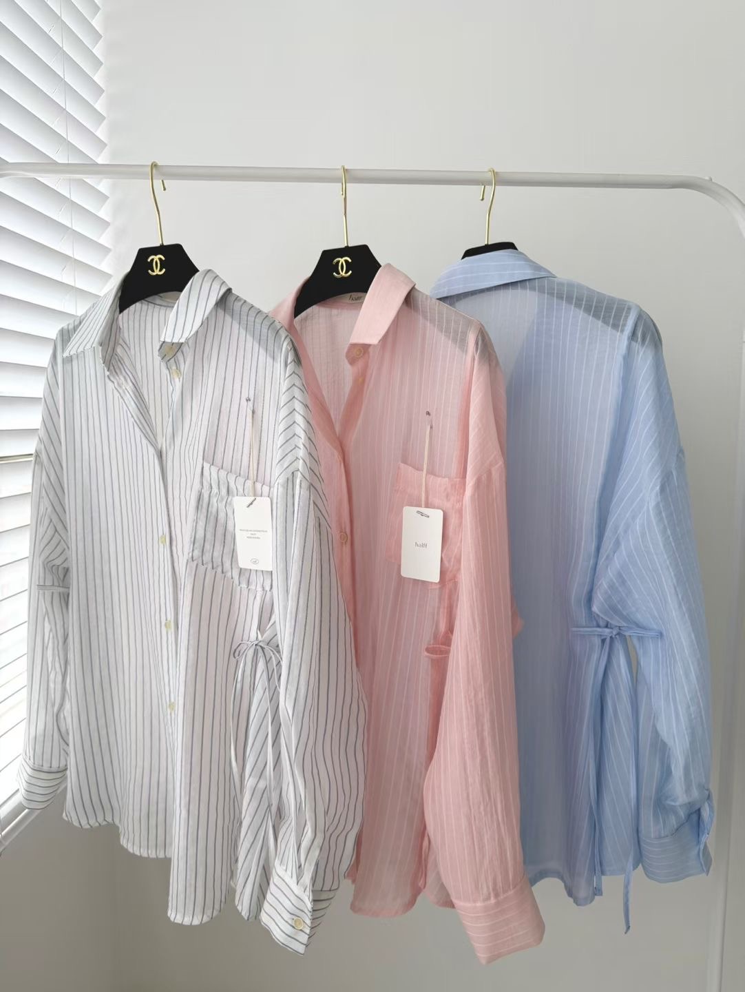 HALFF韓國直郵女士新品熱賣時尚人氣職業襯衫蕾絲衫不含配飾HALFF-2件起襯衫/蕾絲衫