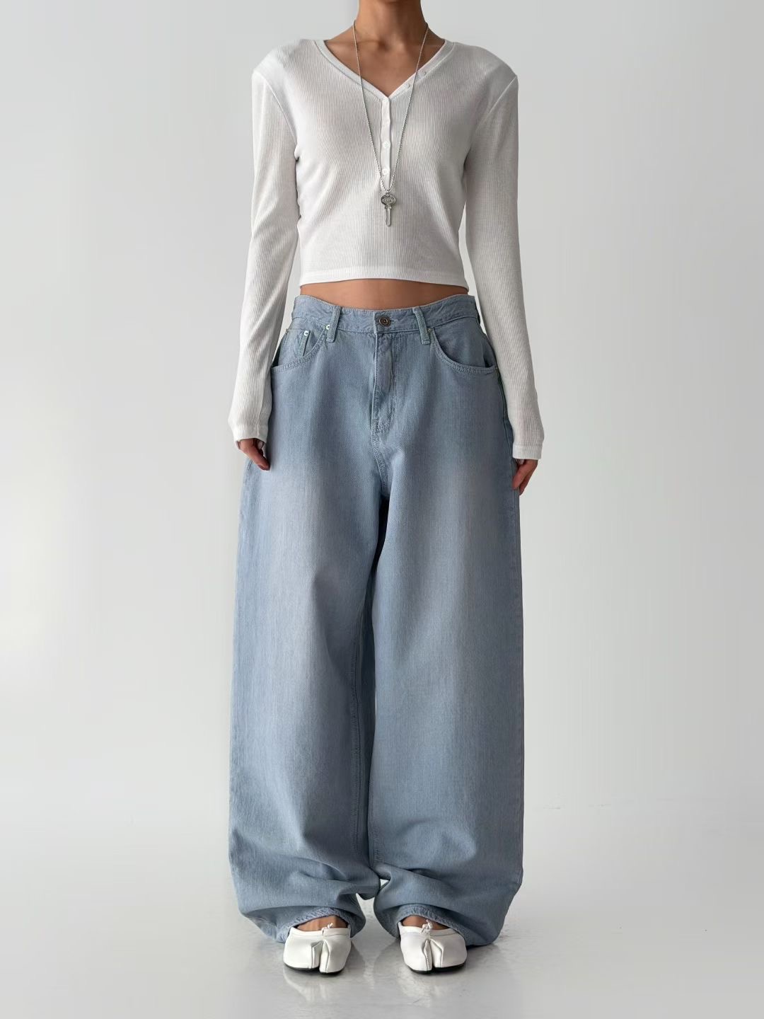 JJIM東大門代購女士新款真品時尚職業推薦熱賣人氣牛仔褲JJIM牛仔褲