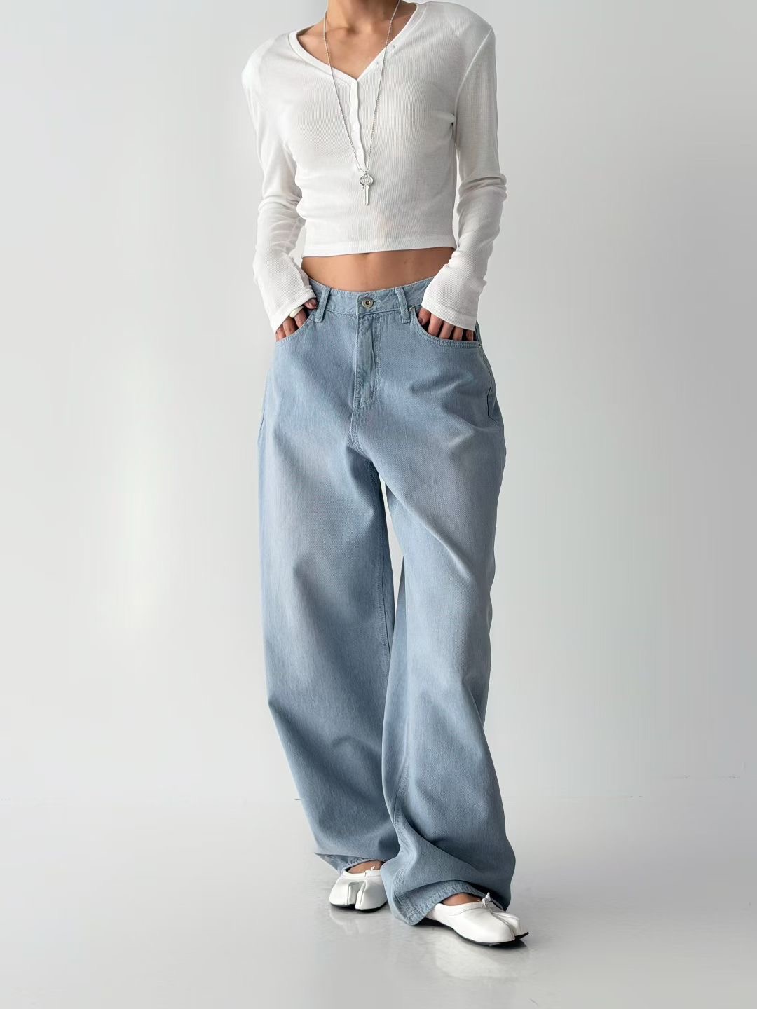 JJIM東大門代購女士新款真品時尚職業推薦熱賣人氣牛仔褲JJIM牛仔褲