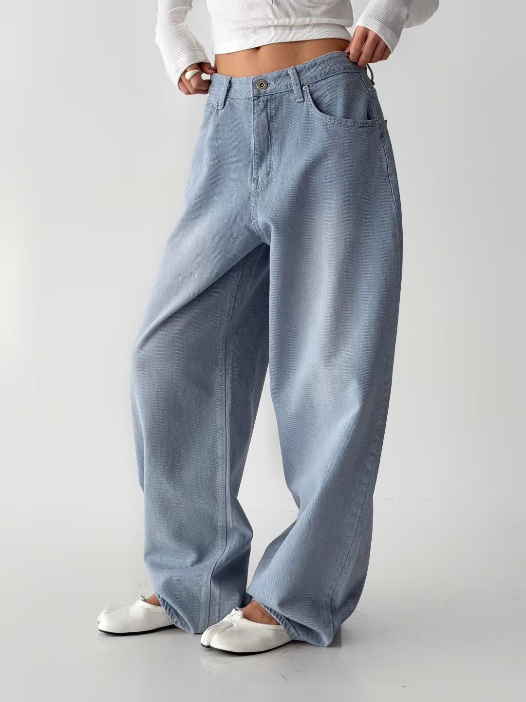 JJIM東大門代購女士新款真品時尚職業推薦熱賣人氣牛仔褲JJIM牛仔褲圖色1